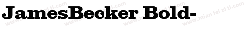 JamesBecker Bold字体转换